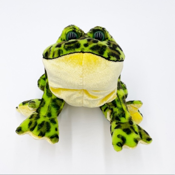 GANZ Webkinz HM114 Green Bull Frog Plush Stuffed Animal NO CODE - Picture 2 of 10